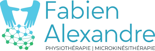 Logo de Fabien Alexandre physiothérapeute et microkinésithérapeute représentant deux mains massant un cerveau